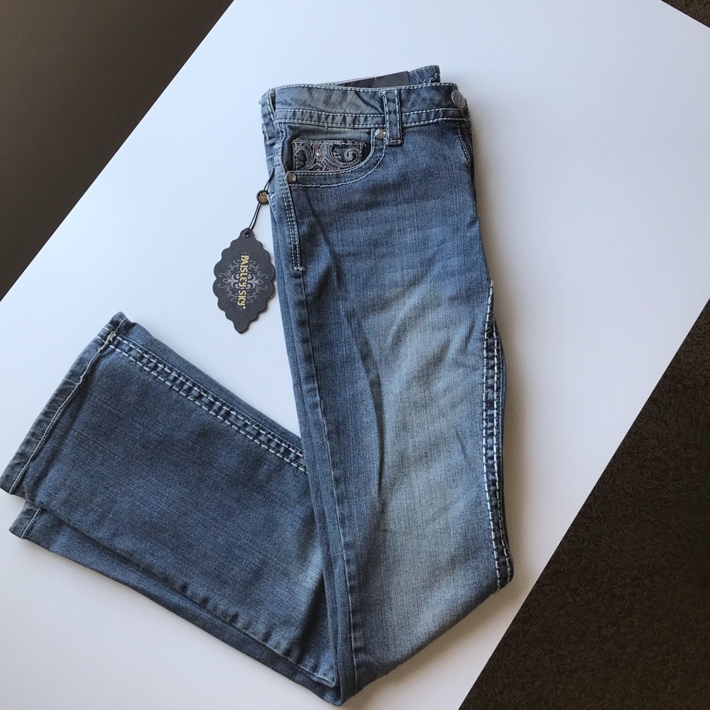 Paisley Sky Bootcut Denim Jeans